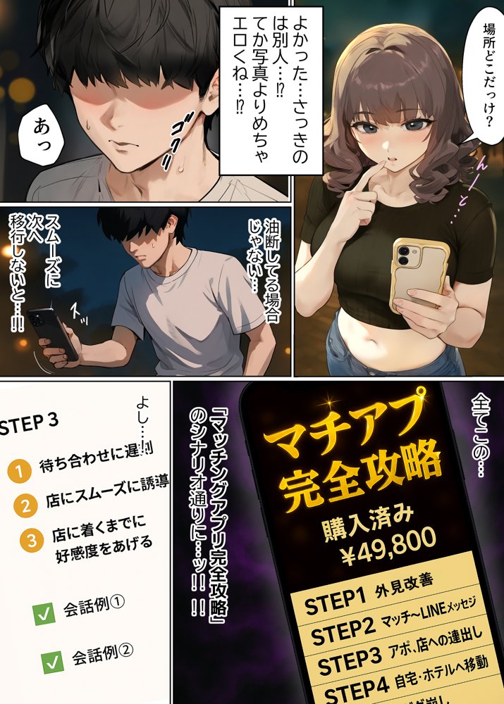 【実話】童貞マチアプ体験記！冴えないエンジニア（23）が愛を証明するまでwww 無料エロ漫画（同人誌）サンプル画像010