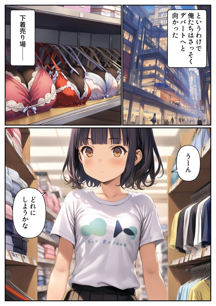 妹のブラを選ぶ。そしてセックスをする。 無料エロ漫画(同人誌)サンプル画像009