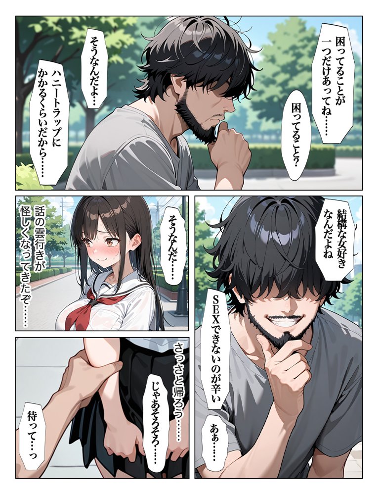 ホームレスの激クサちんぽで中出しされました 無料エロ漫画(同人誌)サンプル画像025