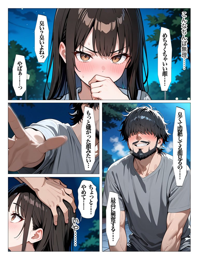 ホームレスの激クサちんぽで中出しされました 無料エロ漫画(同人誌)サンプル画像033