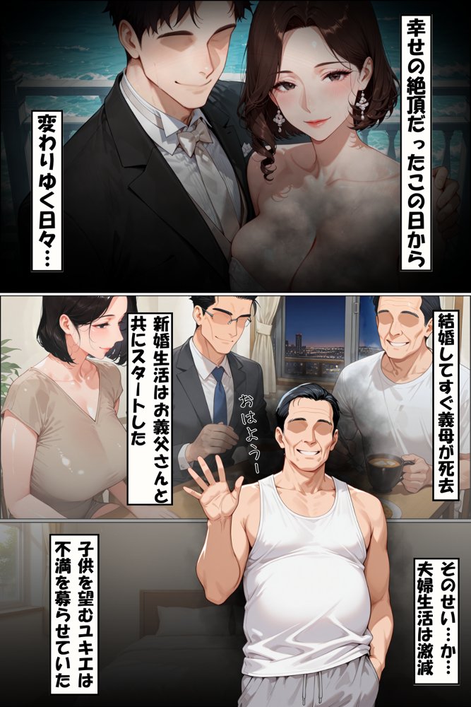 レスられ妻が義父に寝取られ孕む噺 無料エロ漫画(同人誌)サンプル画像003