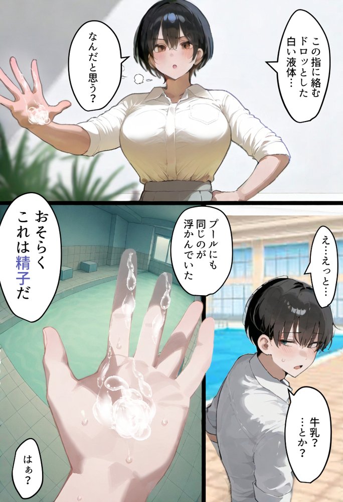 俺の爆乳競泳カノは大会裏で童貞坊主に筆下ろし強要され乳首イキから孕ませSEX漬けにされてた話 【寝取られ精液プール2】 無料エロ漫画（同人誌）サンプル画像009