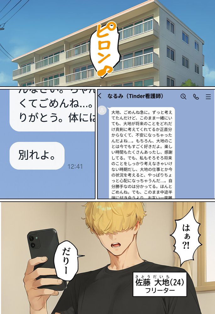 【実話】引っ越し見積もり中、新人ちゃん（22）のバキバキスマホにマチアプ通知！ヤリモク男子から「俺が」守らなきゃwww 無料エロ漫画（同人誌）サンプル画像003